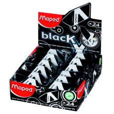 Ластик MAPED Black Pyramide треугольной формы новая формула черный в картонном футляре